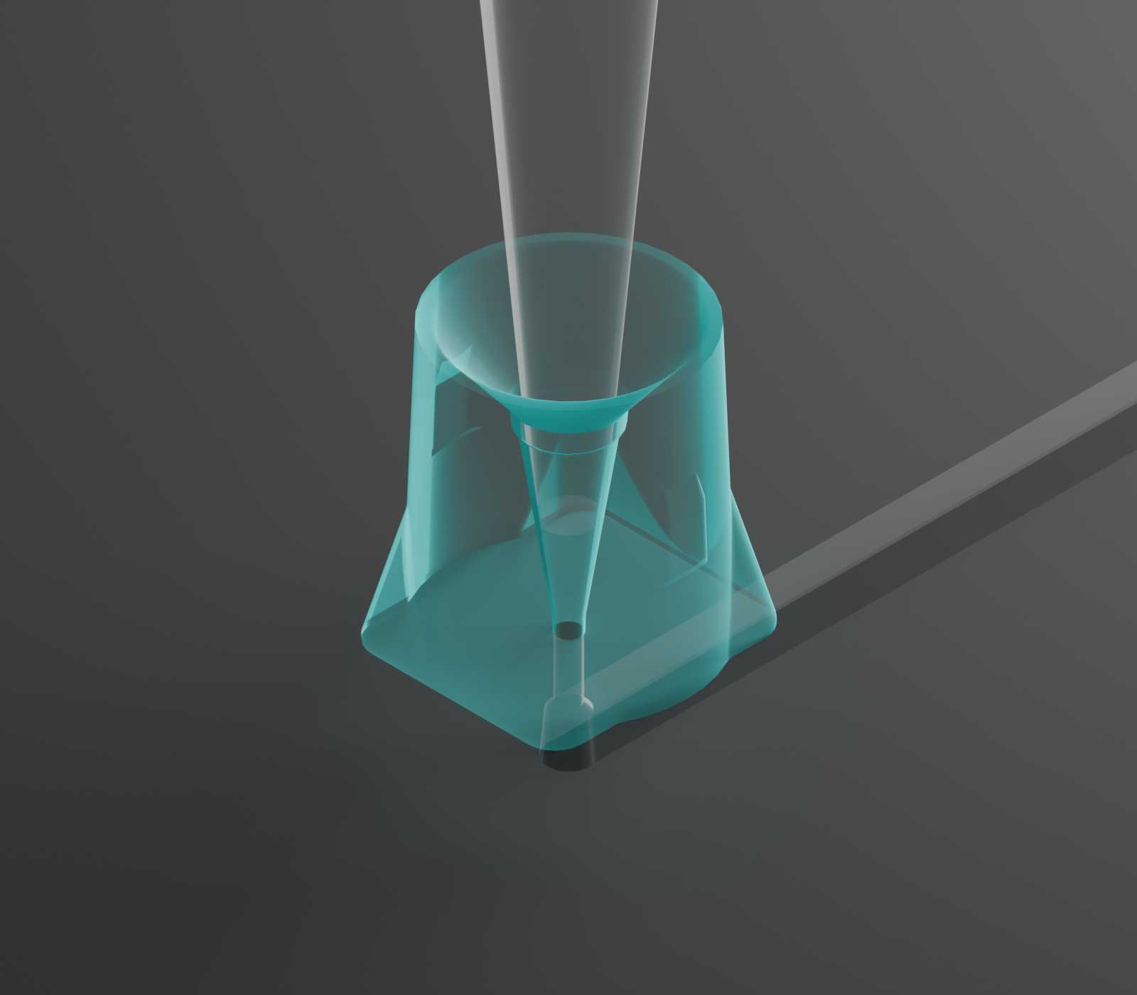 The small cylindrical pipette interface with a pipette tip inserted into it. Liquid flows from the pipette tip into the microfluidic device through the pipette interface.